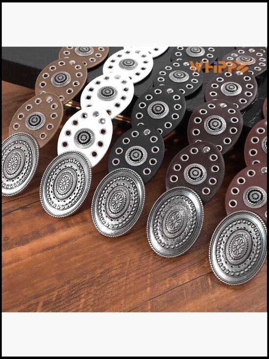 Western Disc Concho Belt Adjustable Wide Boho Vintage Festival Style main image 6